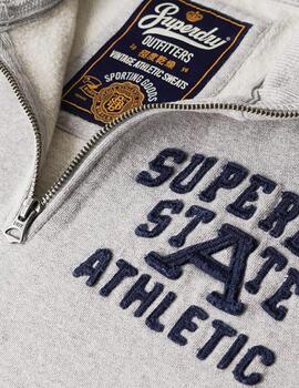 Sudadera Superdry State Athletic gris para hombre