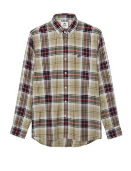 Camisa Altona Dock de cuadros kakhi para hombre