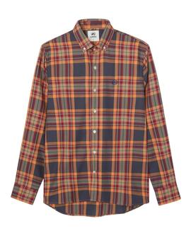 Camisa Altona Dock de cuadros teja para hombre