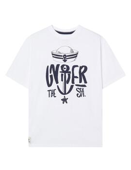 Camiseta Altona Dock ancla blanca