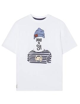 Camiseta Altona Dock marinero blanca