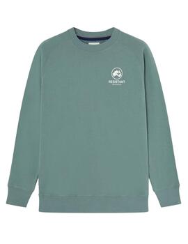 Sudadera Altona Dock Resistant verde de cuello redondo