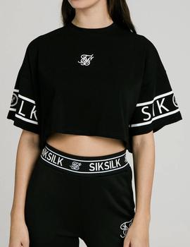 Camiseta crop Siksilk Oversized para mujer