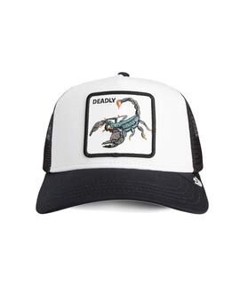 Gorra Goorin Bros del escorpión blanca y negra