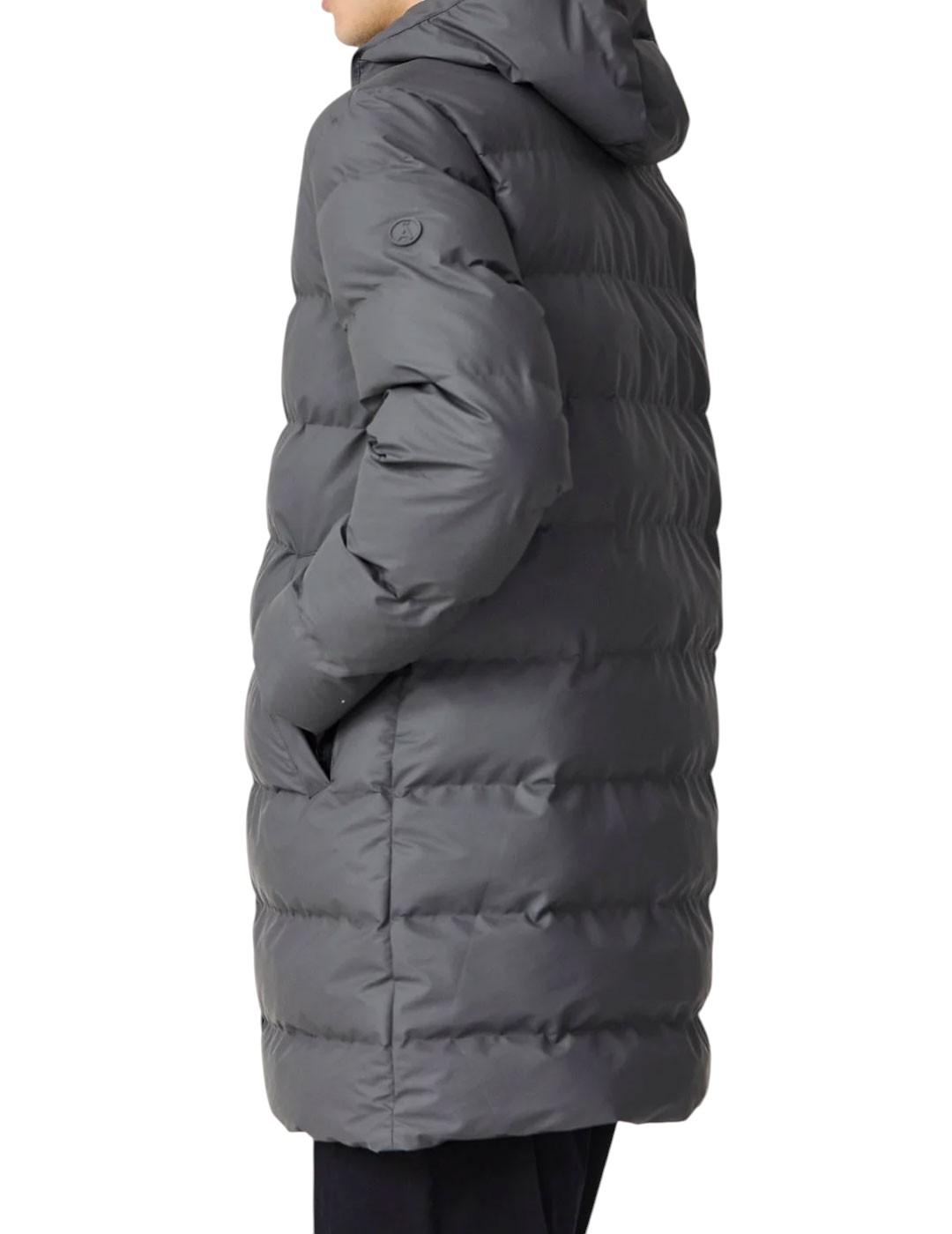 Plumífero largo Tanta Bagyo gris hombre