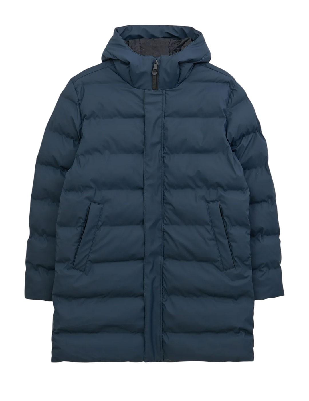 Plumífero largo Tanta Bagyo azul marino para hombre