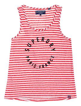 Camiseta Superdry Coast Stripe azul para mujer