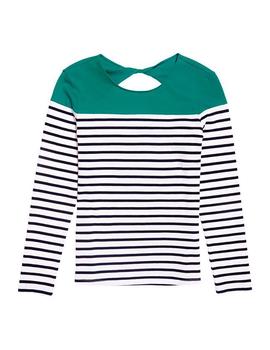Camiseta Superdry Breton Twist verde para mujer