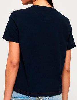 Camiseta Superdry Premium Luxe tricolor para mujer