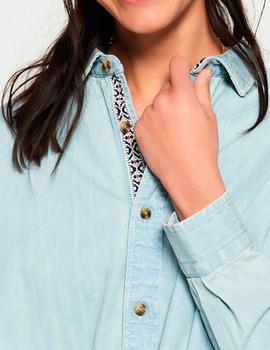 Camisa Superdry Denim Tie Shirt para mujer