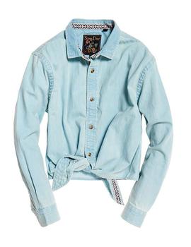 Camisa Superdry Denim Tie Shirt para mujer