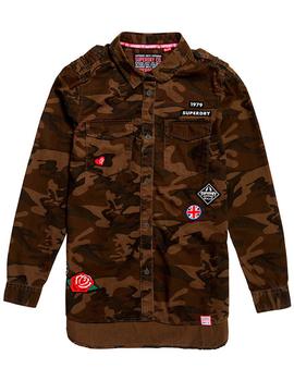 Camisa camuflaje Superdry Military para mujer