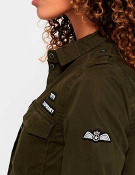 Camisa Superdry Military shirt negra para mujer