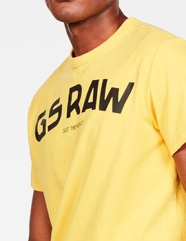 Camiseta GSRaw amarilla para hombre