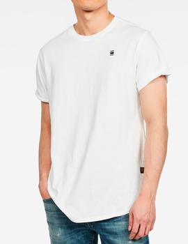 Camiseta G Star Raw blanca lisa para hombre