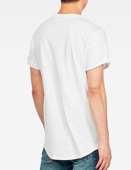 Camiseta G Star Raw blanca lisa para hombre