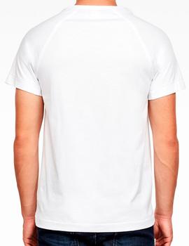 Camiseta G Star blanca Logo Raw bordado hombre