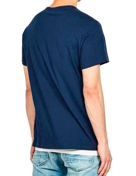 Camiseta G Star azul Logo Raw para hombre