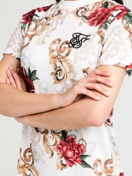 Vestido Siksilk estampado flores para mujer