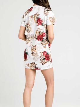 Vestido Siksilk estampado flores para mujer