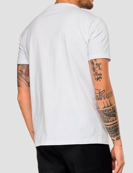 Camiseta Replay moto blanca para hombre