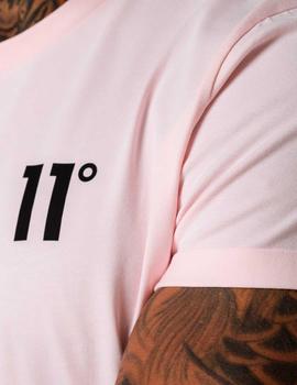 Camiseta 11 Degrees rosa ajustada