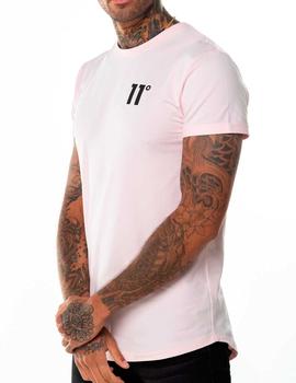 Camiseta 11 Degrees rosa ajustada