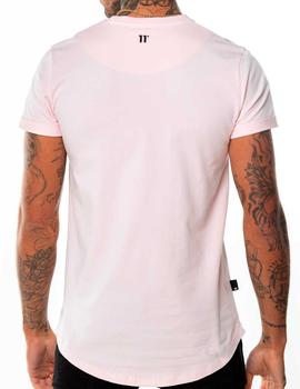 Camiseta 11 Degrees rosa ajustada