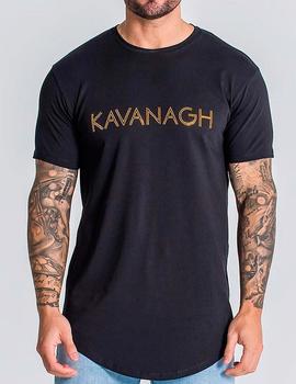 Camiseta Gianni Kavanagh negra piedras oro hombre
