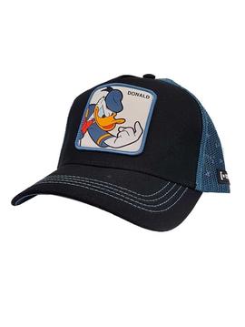 Gorra Capslab Pato Donald negra