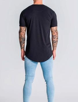 Camiseta Gianni Kavanagh negra piedras oro hombre