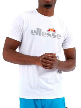 Camiseta Ellesse logo reflectante blanca