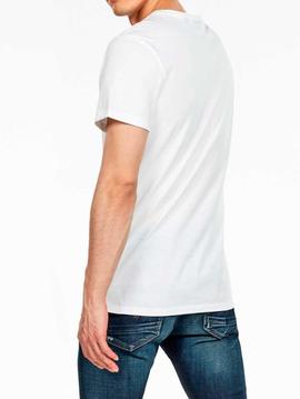 Camiseta G Star blanca lisa Base S