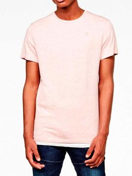 Camiseta G Star rosa lisa para hombre