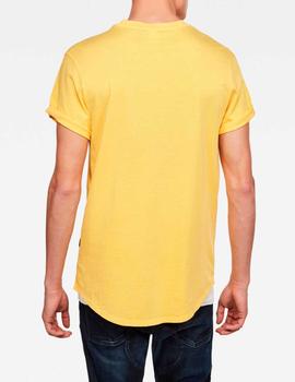 Camiseta G Star amarilla lisa para hombre
