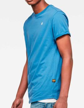 Camiseta G Star Raw básica azul para hombre