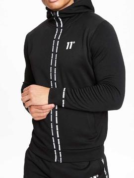 Sudadera 11 Degrees Maize Pique negra para hombre