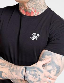 Camiseta Siksilk negra Core Gym para hombre