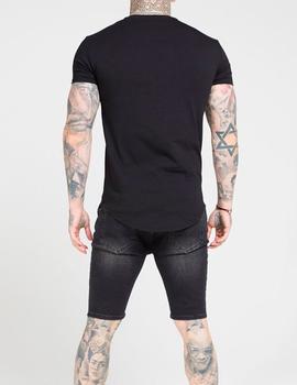 Camiseta Siksilk negra Core Gym para hombre