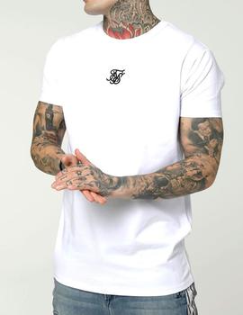 Camiseta Siksilk Reverse Collar Box blanca hombre