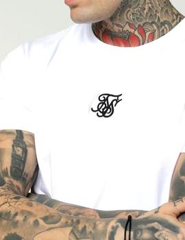 Camiseta Siksilk Reverse Collar Box blanca hombre