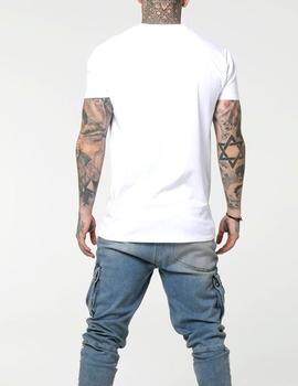 Camiseta Siksilk Reverse Collar Box blanca hombre