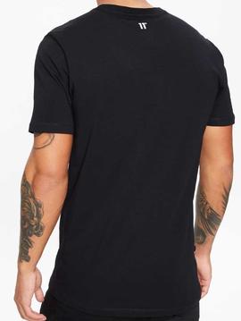 Camiseta 11 Degrees negra Letras blancas hombre