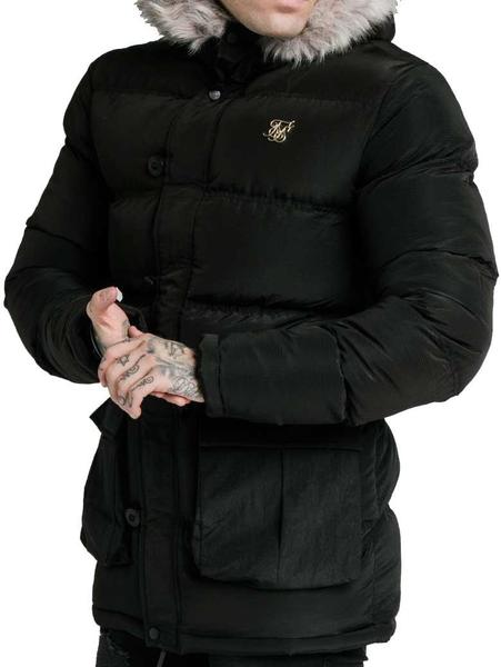 Dato Sumamente elegante acortar Parka Siksilk Rip Stop Puff negra hombre | Envío 24h