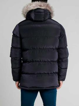 Parka Siksilk Rip Stop Puff negra para hombre