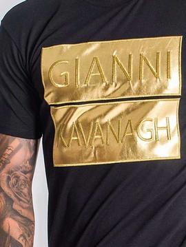 Camiseta Gianni Kavanagh negra letras oro