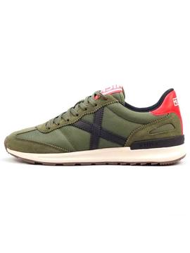 Zapatillas Munich Dynamo 20 verde militar con rojo