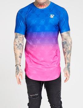 Camiseta Siksilk Monogram Fade Gym rosa hombre