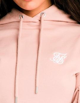 Sudadera Siksilk rosa con bolsillo para mujer