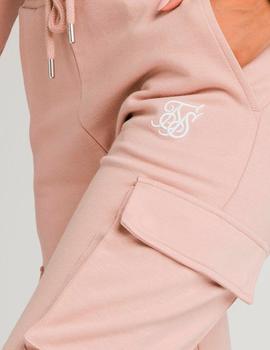 Pantalón Siksilk rosa con bolsillos para mujer